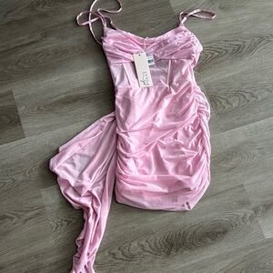 Elegant Pink Ruched Sleepwear